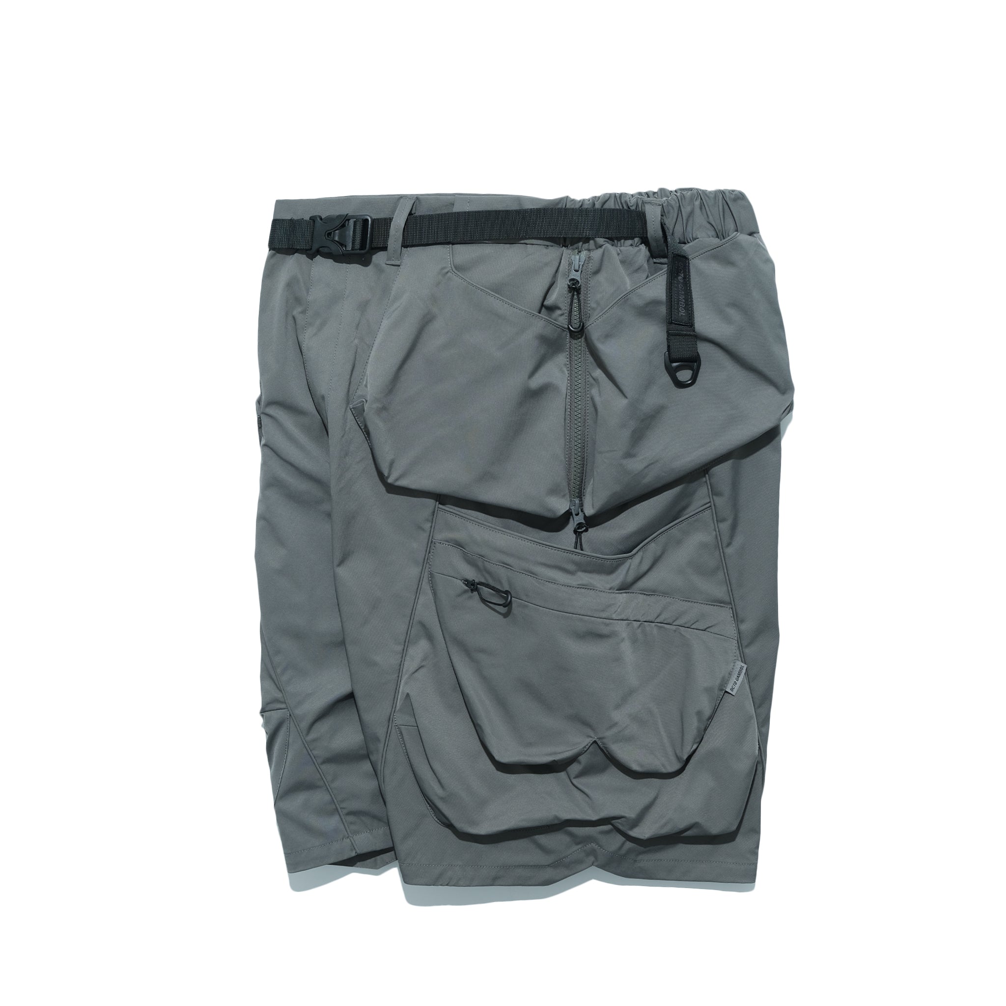 SS22 / 05 S-062 Flexible Trapezoidal Shorts (Grey)