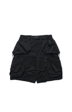 SS22 / 05 S-062 Flexible Trapezoidal Shorts (Black)