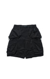 SS22 / 05 S-062 Flexible Trapezoidal Shorts (Black)