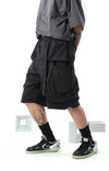 SS22 / 05 S-062 Flexible Trapezoidal Shorts (Black)