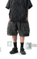 SS22 / 05 S-062 Flexible Trapezoidal Shorts (Woodland Grey)