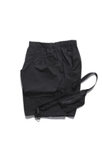 SS22 / 10 S-064 Crossbody Bag Loose Shorts (Black)