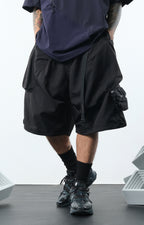 SS22 / 10 S-064 Crossbody Bag Loose Shorts (Black)