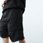 SS22 / 14 S-065 L-shape Layered Shorts (Black)