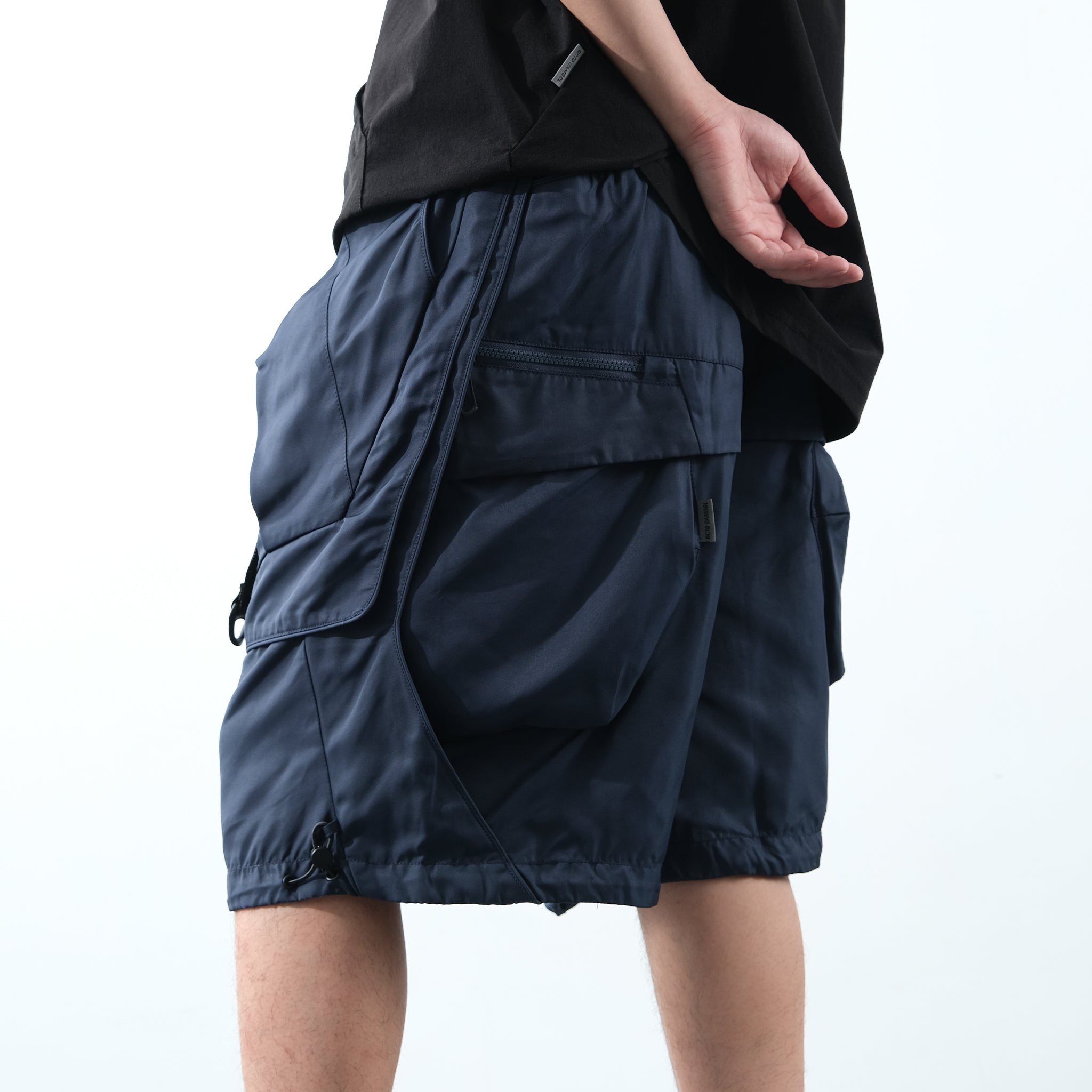 SS22 / 14 S-065 L-shape Layered Shorts (Navy)