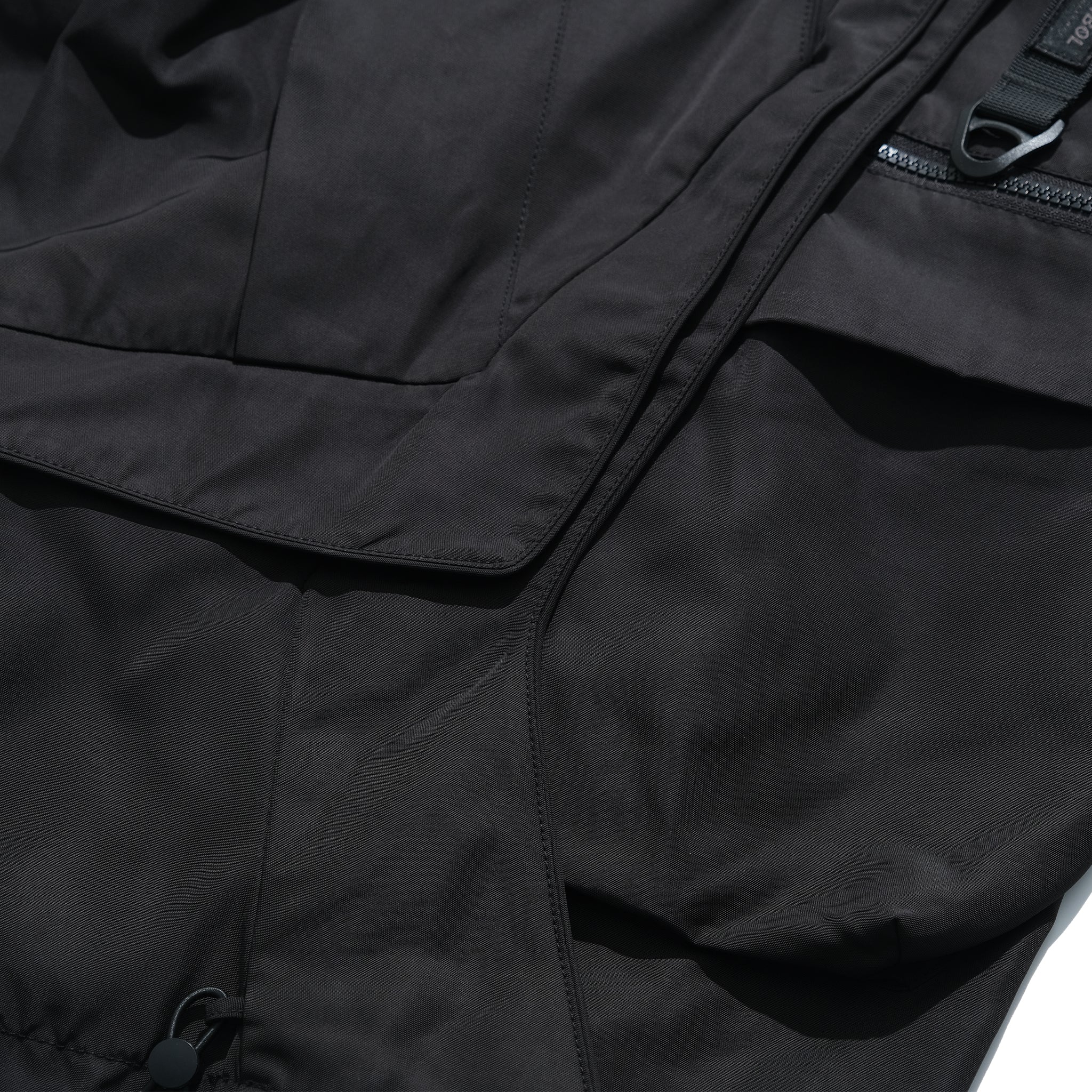 SS22 / 14 S-065 L-shape Layered Shorts (Black)