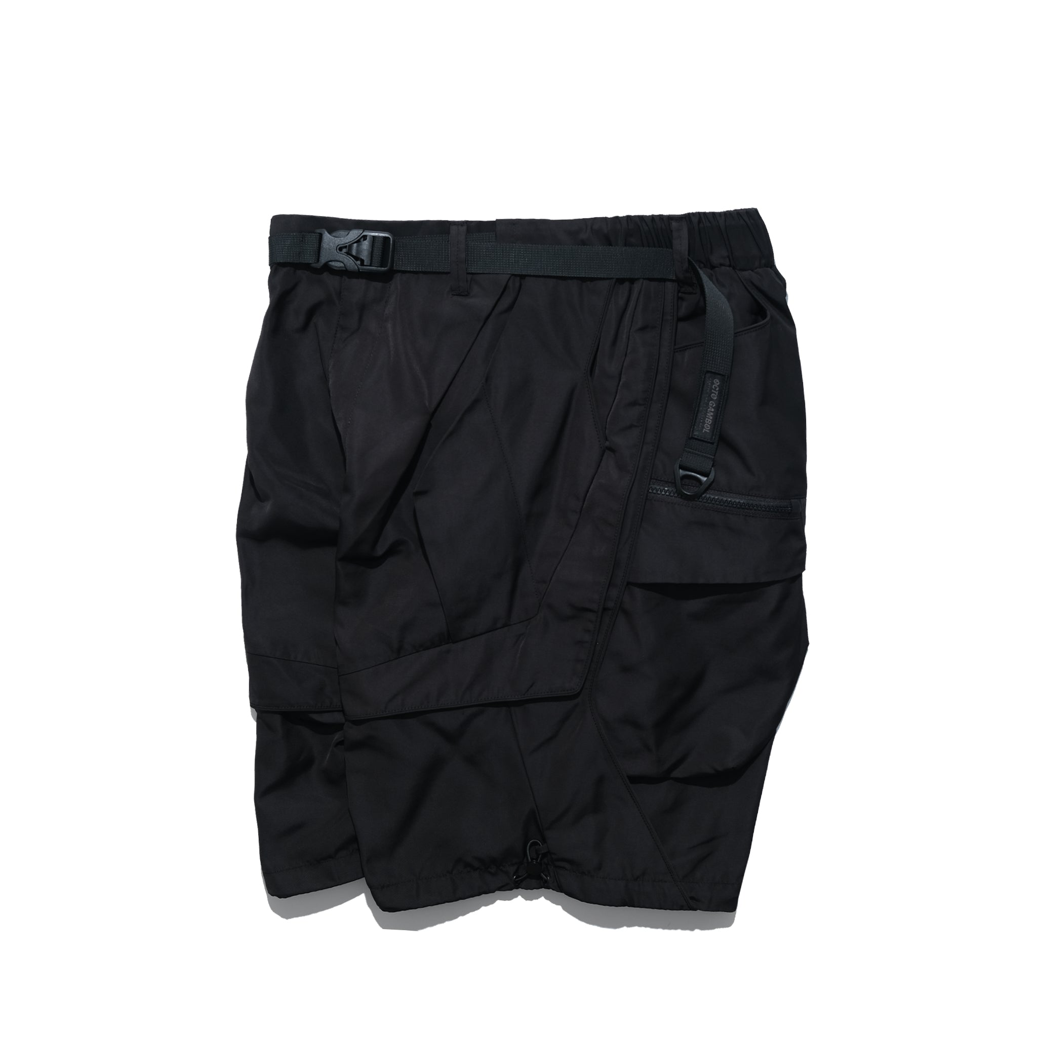 SS22 / 14 S-065 L-shape Layered Shorts (Black)