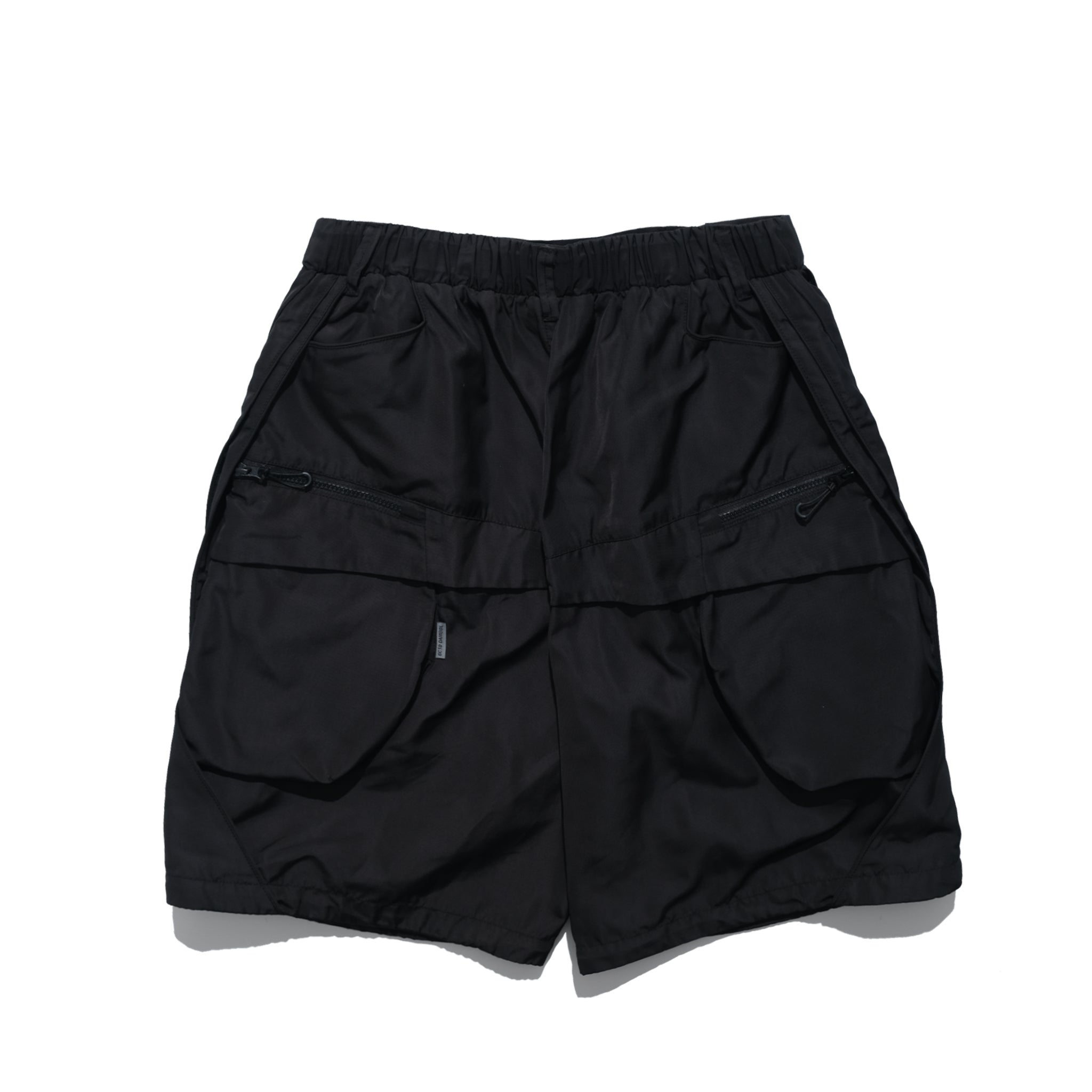 SS22 / 14 S-065 L-shape Layered Shorts (Black)