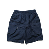 SS22 / 14 S-065 L-shape Layered Shorts (Navy)