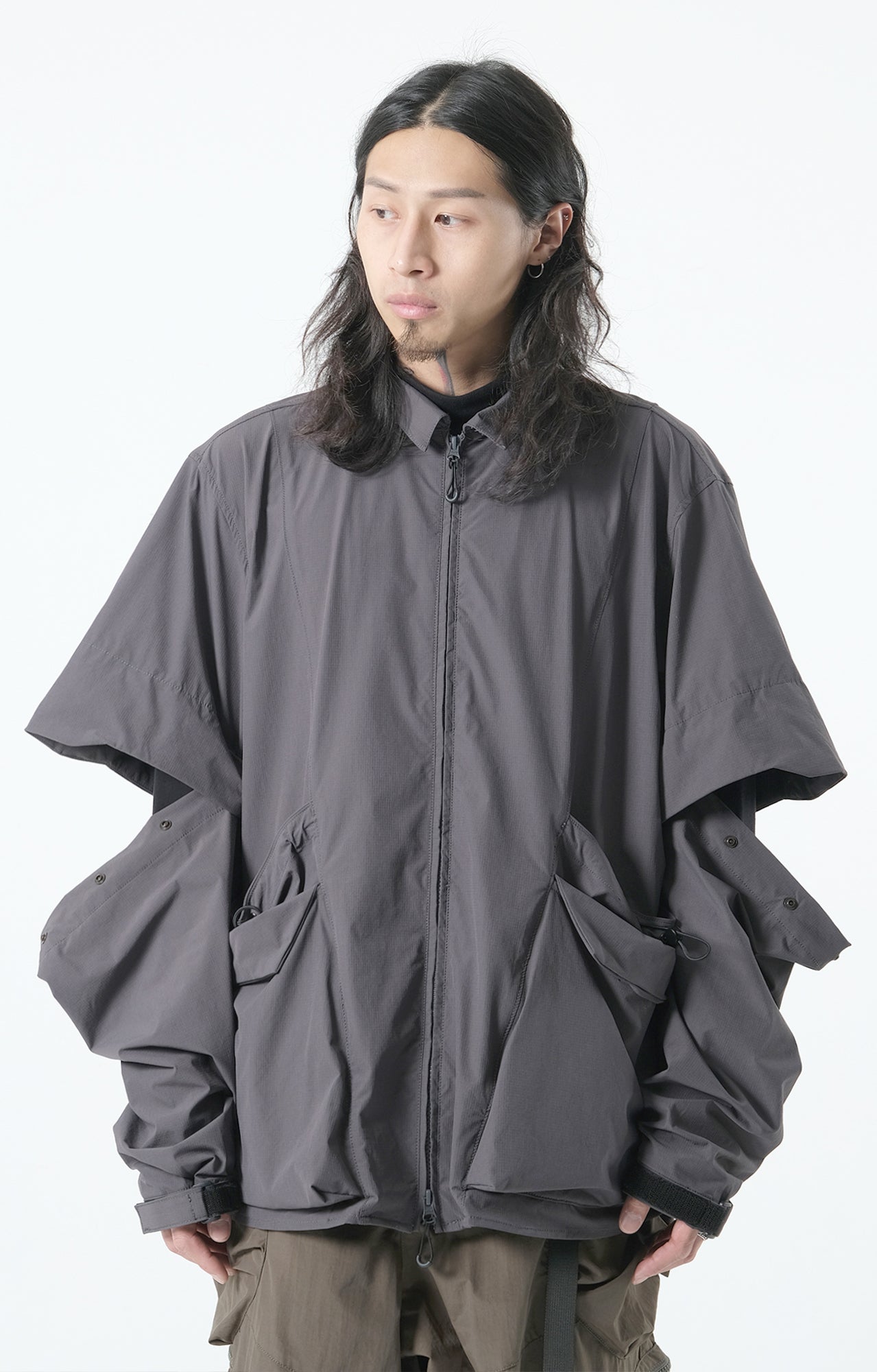 Pre-season ST-071 Detachable Sleeves Shirt (Dark Grey)