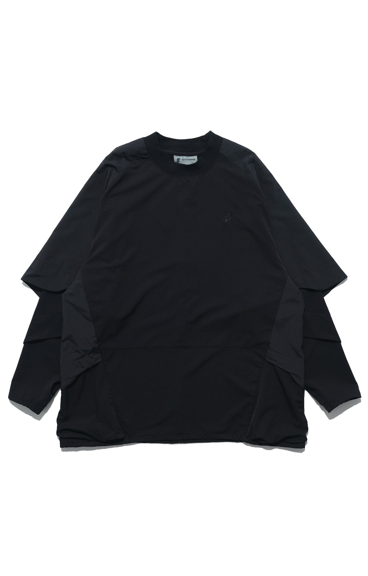 AW22 / 02 — T22-063 Armored Arm Nylon Long Sleeve T-shirt (Black)