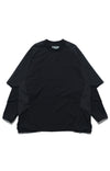 AW22 / 02 — T22-063 Armored Arm Nylon Long Sleeve T-shirt (Black)