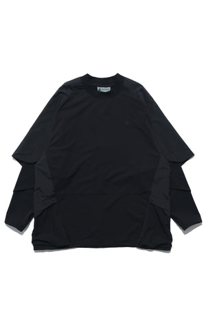 AW22 / 02 — T22-063 Armored Arm Nylon Long Sleeve T-shirt (Black)