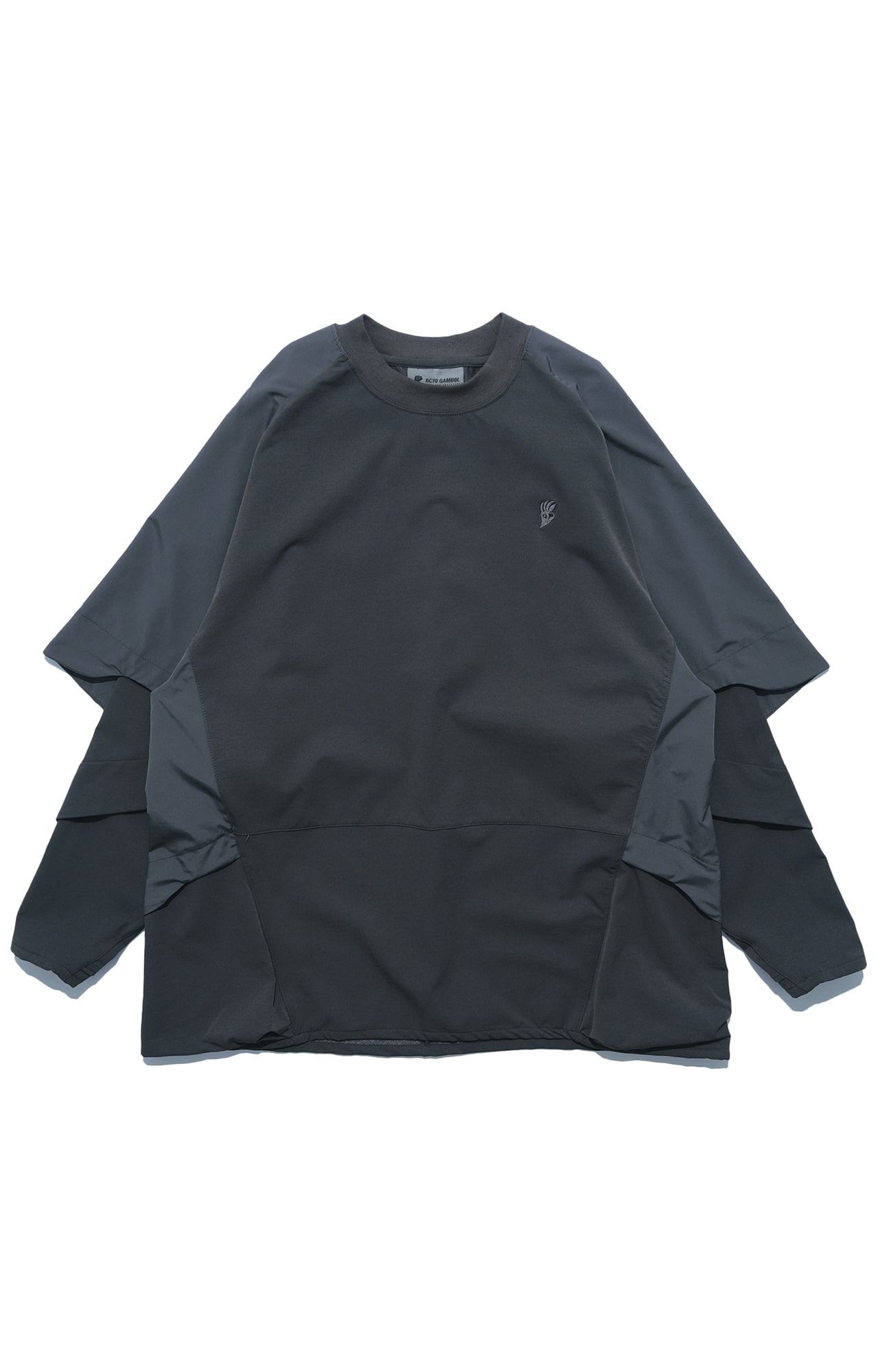 AW22 / 02 — T22-063 Armored Arm Nylon Long Sleeve T-shirt (Grey)
