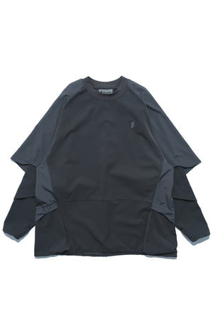 AW22 / 02 — T22-063 Armored Arm Nylon Long Sleeve T-shirt (Grey)