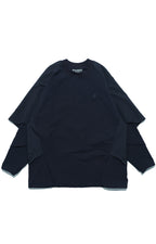 AW22 / 02 — T22-063 Armored Arm Nylon Long Sleeve T-shirt (Navy)