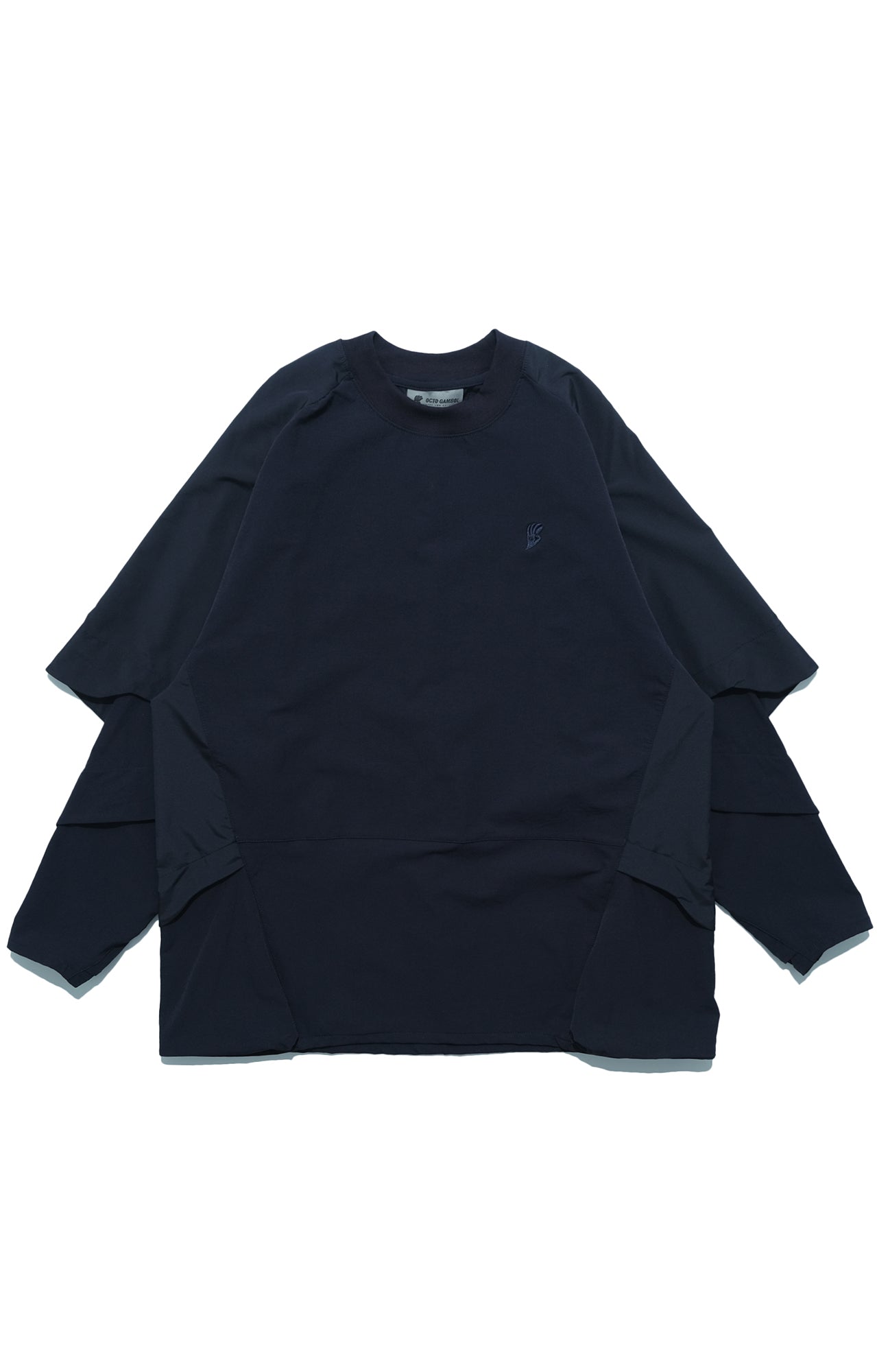 AW22 / 02 — T22-063 Armored Arm Nylon Long Sleeve T-shirt (Navy)