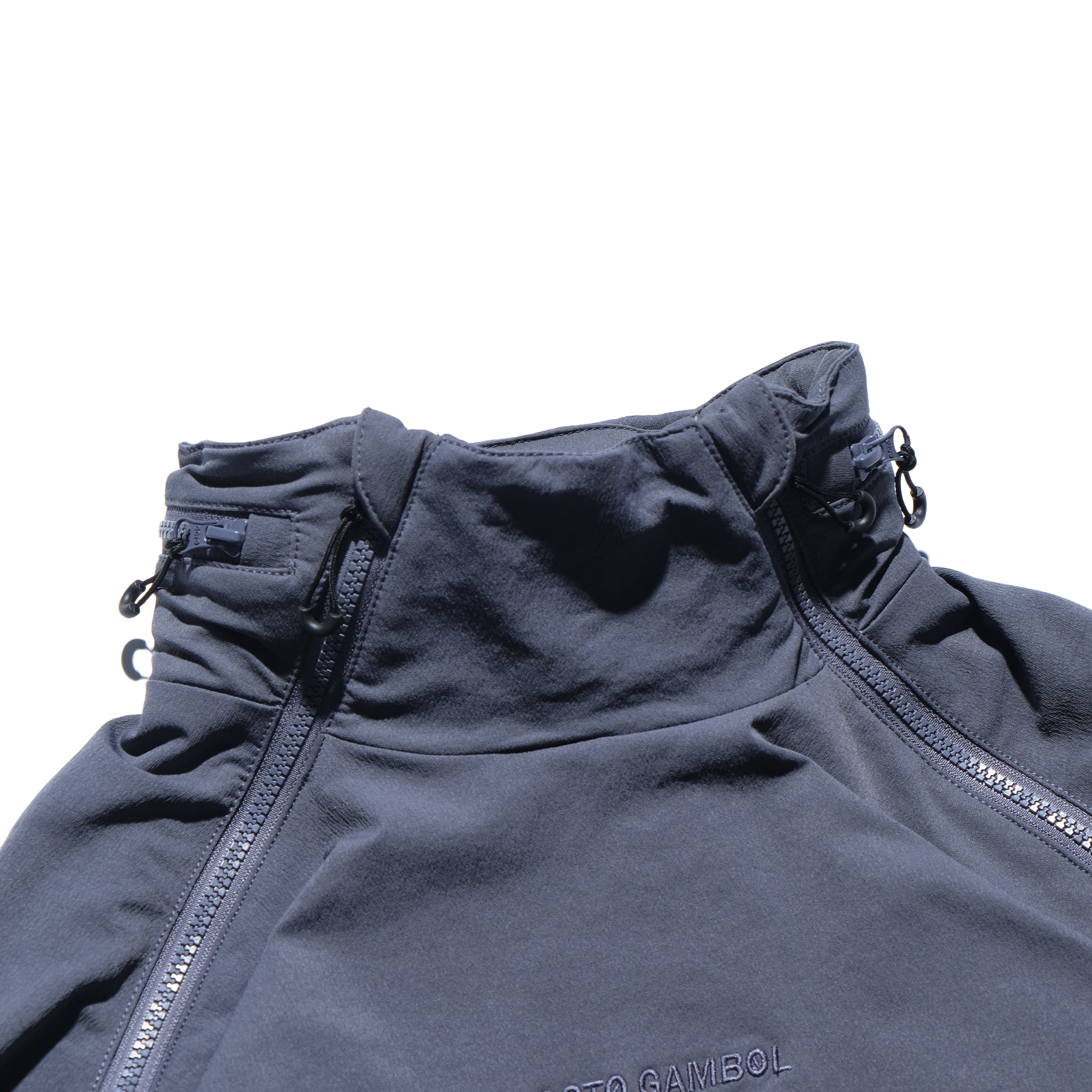 AW22 / 08 — T22-066 Turtleneck hidden hood Hoodie (Navy)