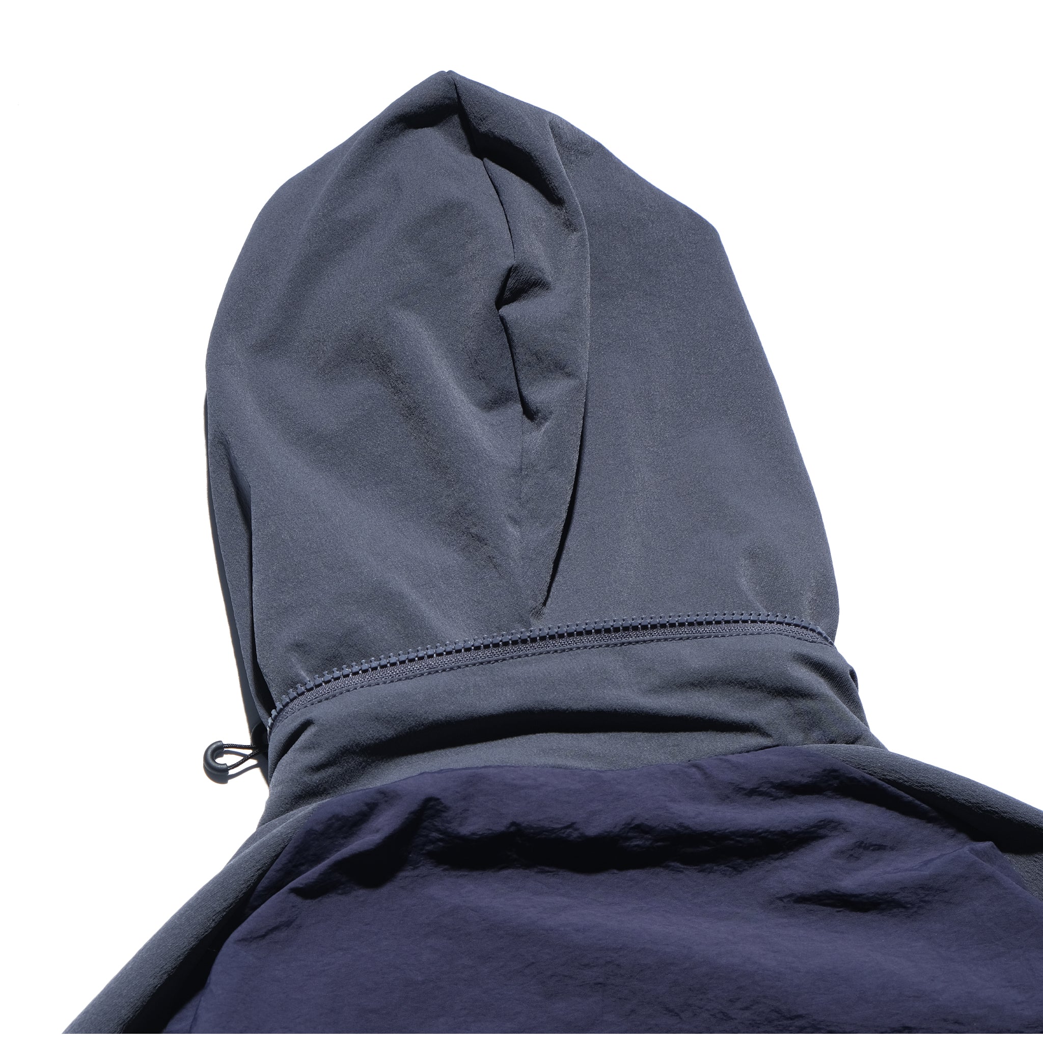 AW22 / 08 — T22-066 Turtleneck hidden hood Hoodie (Navy)