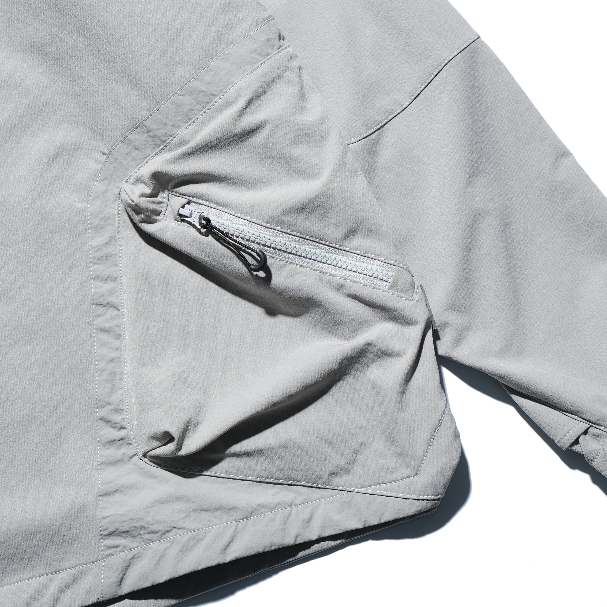 AW22 / 08 — T22-066 Turtleneck hidden hood Hoodie (Ivory White)