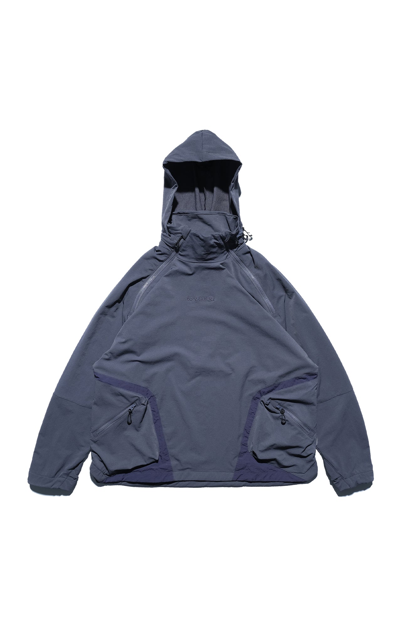 AW22 / 08 — T22-066 Turtleneck hidden hood Hoodie (Navy)