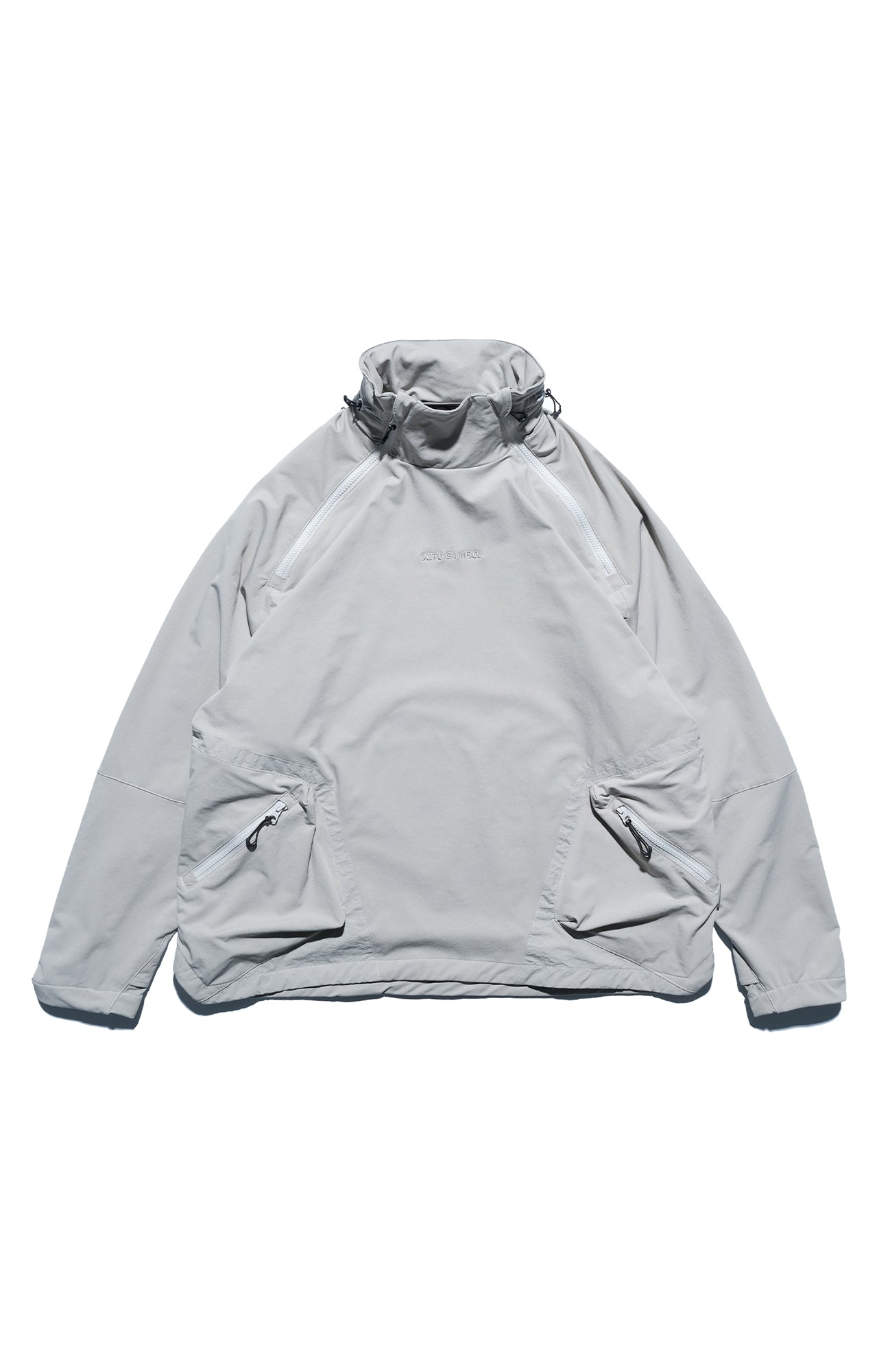 AW22 / 08 — T22-066 Turtleneck hidden hood Hoodie (Ivory White)