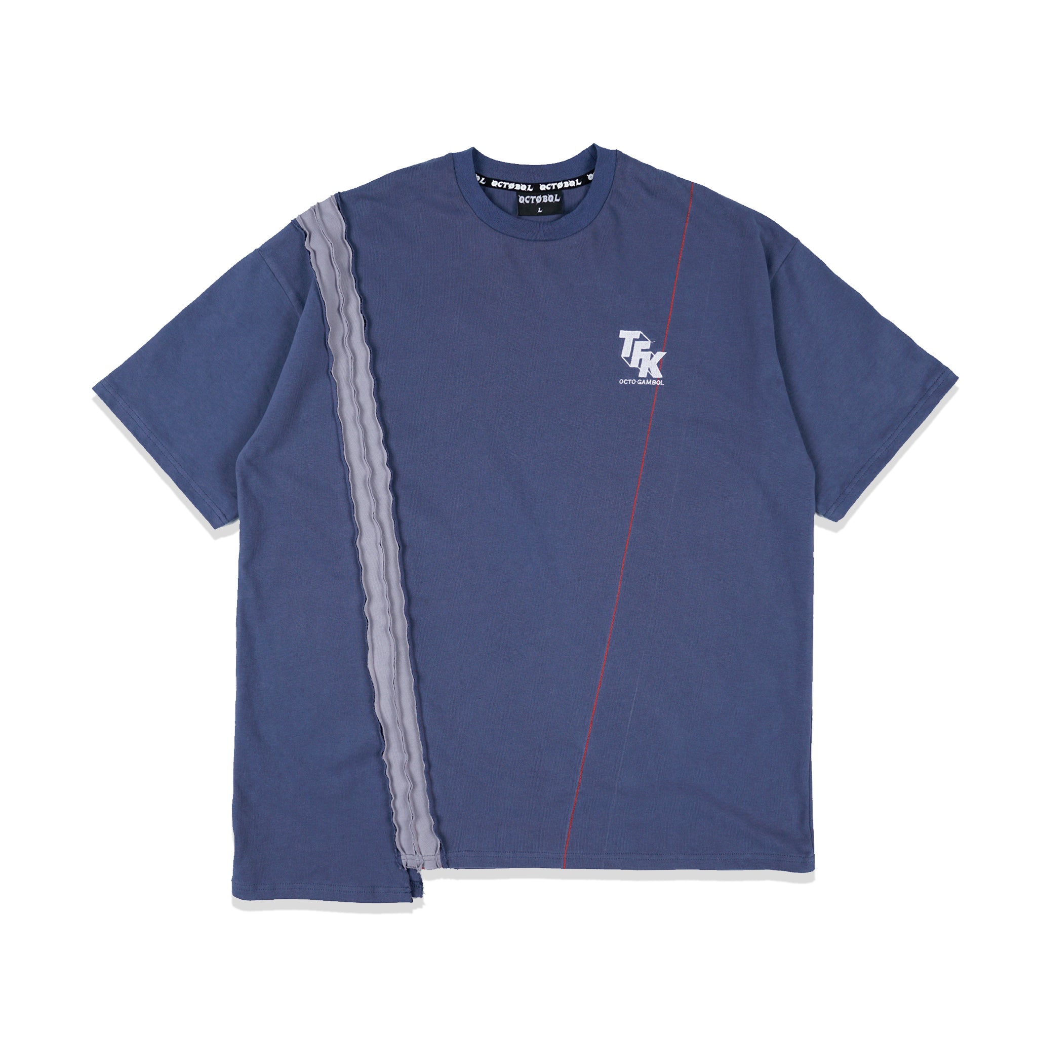 OCTO GAMBOL x TFK03 Asymmetrical T-Shirt (Blue)