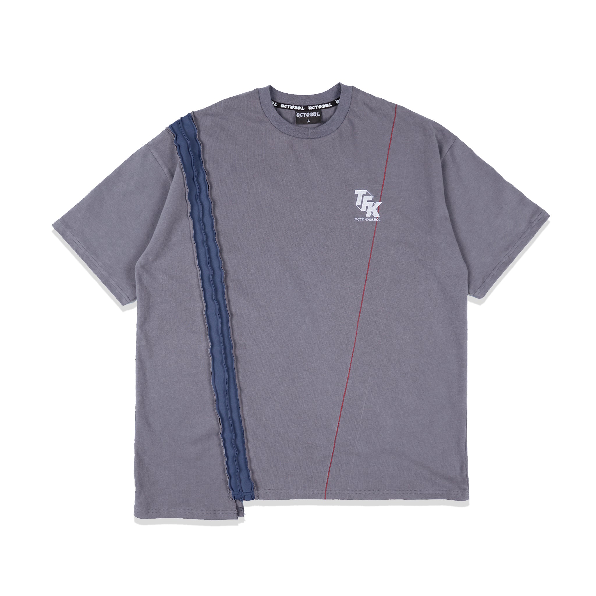 OCTO GAMBOL x TFK03 Asymmetrical T-Shirt (Light Blue)