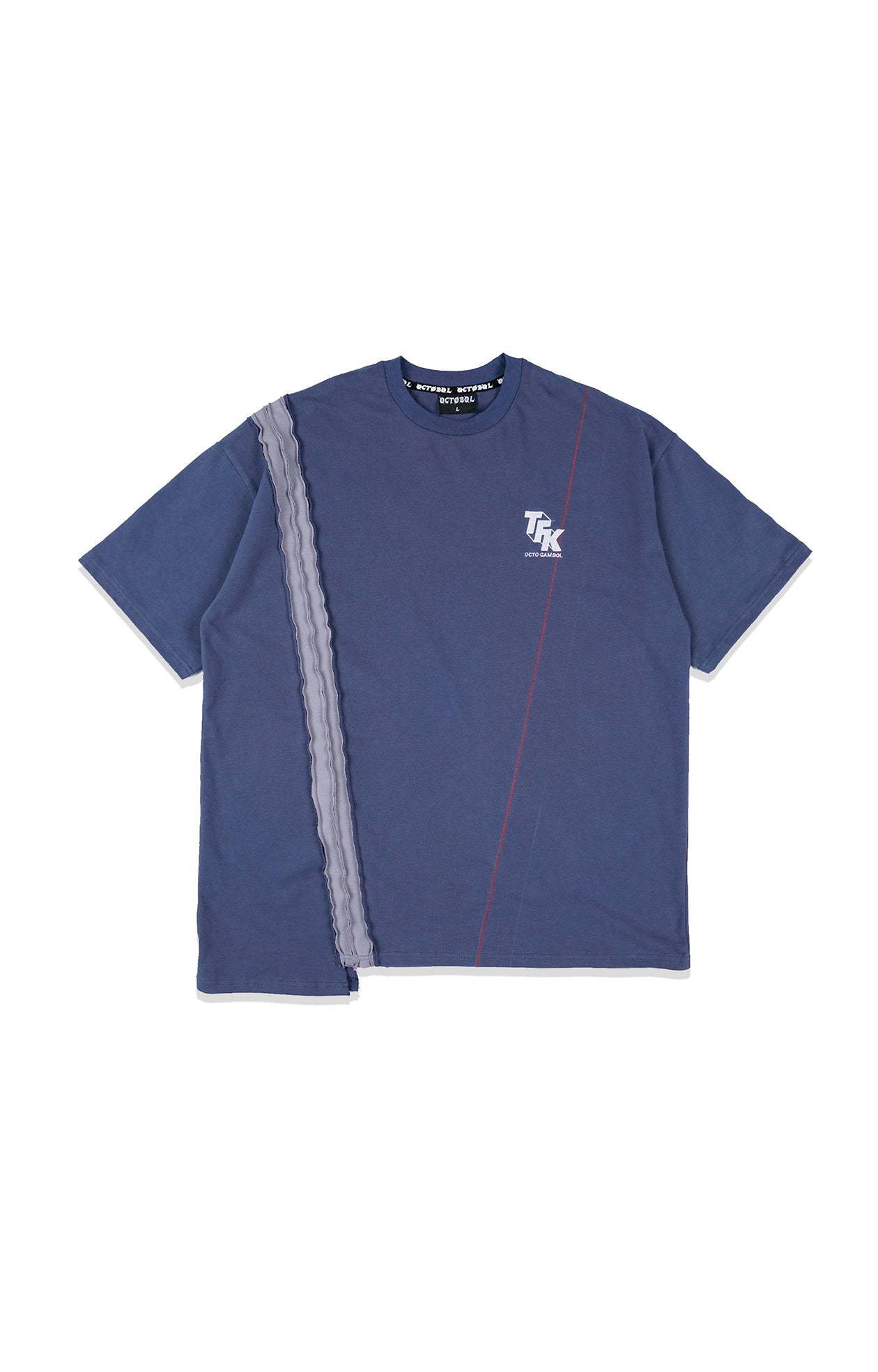 OCTO GAMBOL x TFK03 Asymmetrical T-Shirt (Blue)
