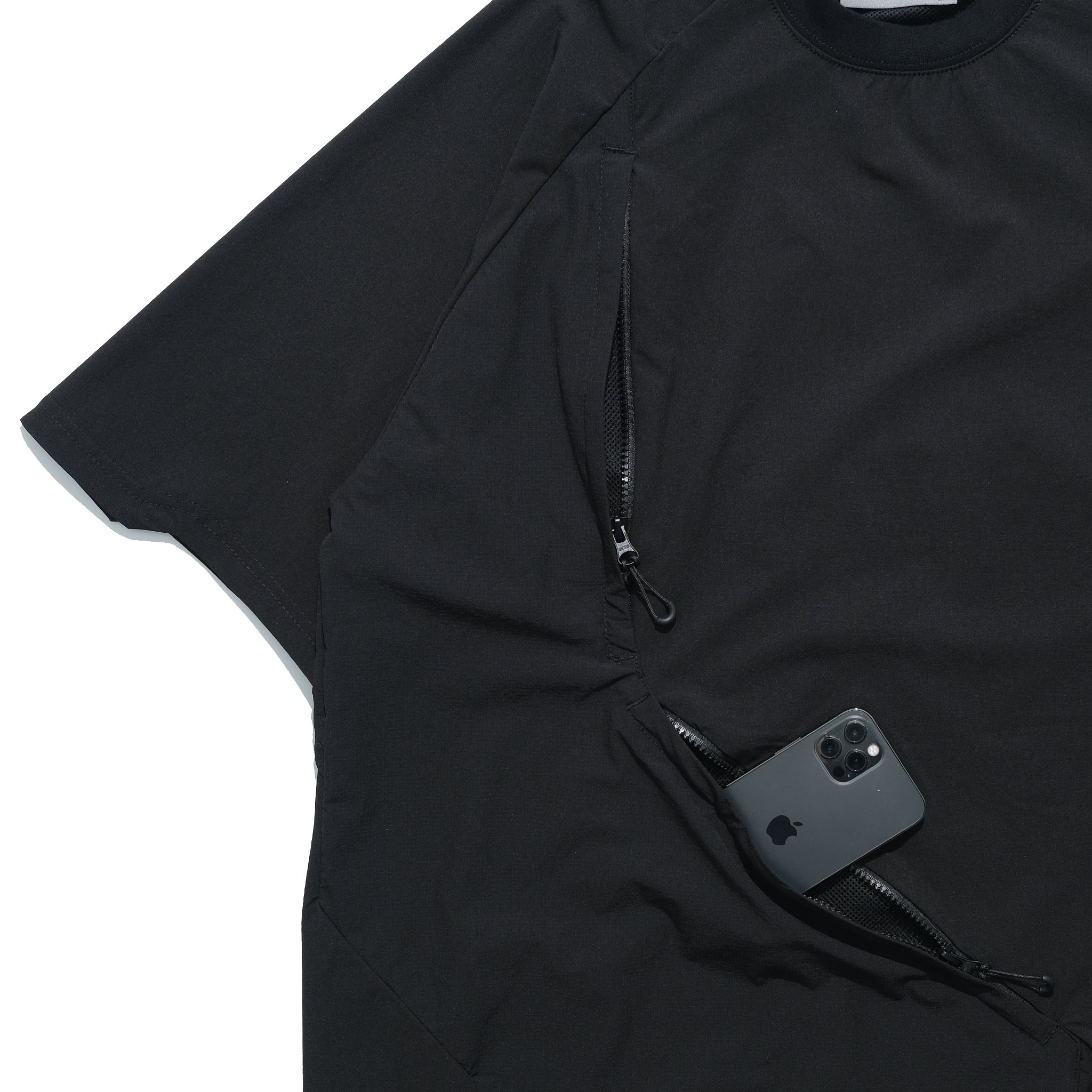SS22 / 06 TH-061 Breathable Pipeline Nylon T-shirt (Black)