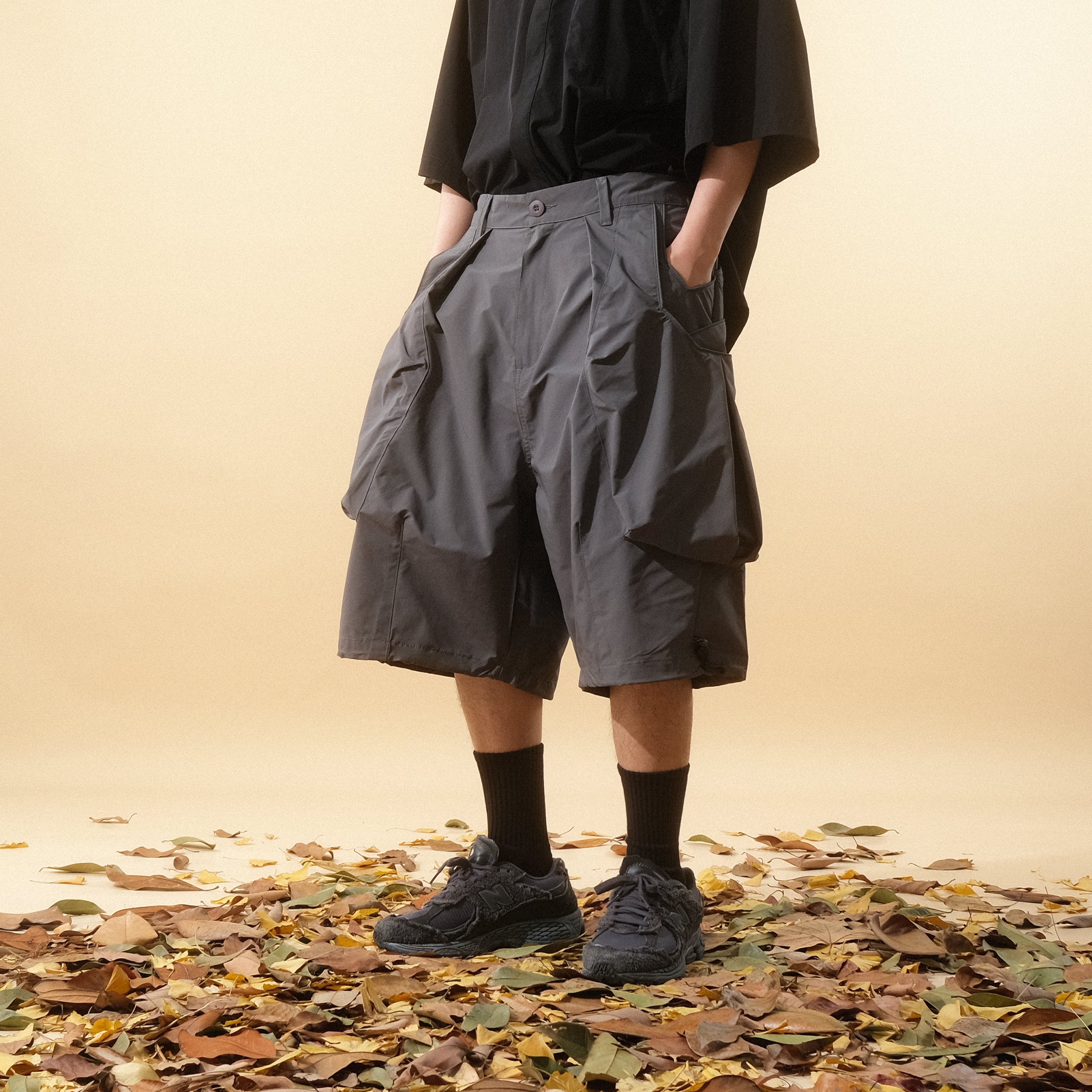 Capsule 01 / CS100 Nylon Orb Shorts (Dark Grey)